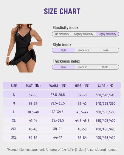 👙2026 NEW TYPE 50% OFF✨Women's Tummy Control Skirted Swimsuit