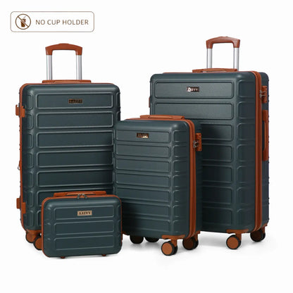4 Piece Hardshell Luggage Set – Expandable Suitcases with TSA Lock & 360° Spinner Wheels (13/20/26/28 Inch)