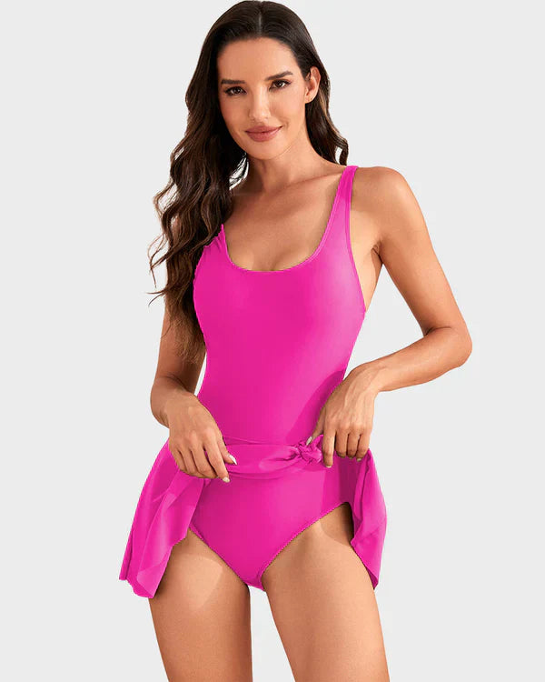 👙Last Day Sale 50% OFF💃Women's One Piece Tummy Control Tie Knot Swimsuit