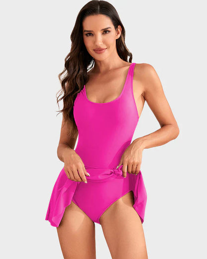 👙Last Day Sale 50% OFF💃Women's One Piece Tummy Control Tie Knot Swimsuit