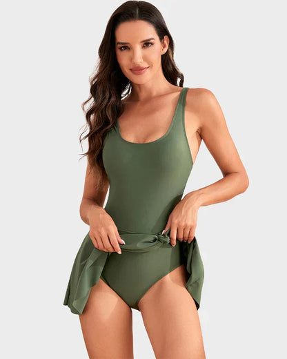 👙Last Day Sale 50% OFF💃Women's One Piece Tummy Control Tie Knot Swimsuit