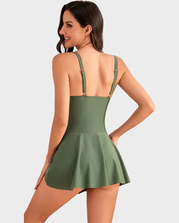 👙Last Day Sale 50% OFF💃Women's One Piece Tummy Control Tie Knot Swimsuit