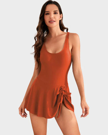 👙Last Day Sale 50% OFF💃Women's One Piece Tummy Control Tie Knot Swimsuit