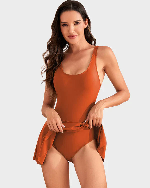 👙Last Day Sale 50% OFF💃Women's One Piece Tummy Control Tie Knot Swimsuit