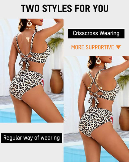 🎁Limited time 60% OFF⏳👙3-Piece Floral Modest High-Waist Swim Skirt Set