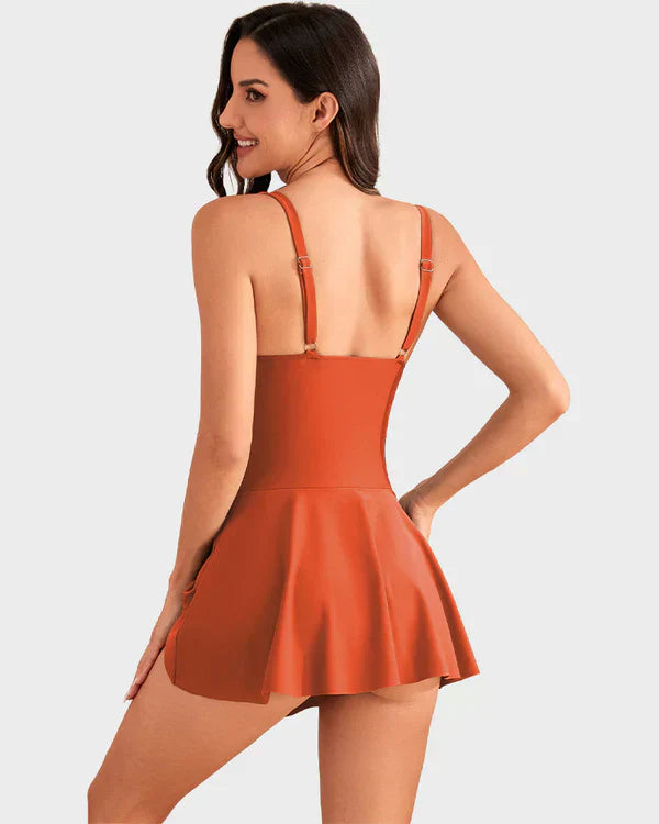 👙Last Day Sale 50% OFF💃Women's One Piece Tummy Control Tie Knot Swimsuit