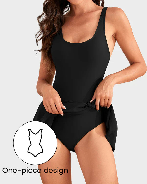 👙Last Day Sale 50% OFF💃Women's One Piece Tummy Control Tie Knot Swimsuit