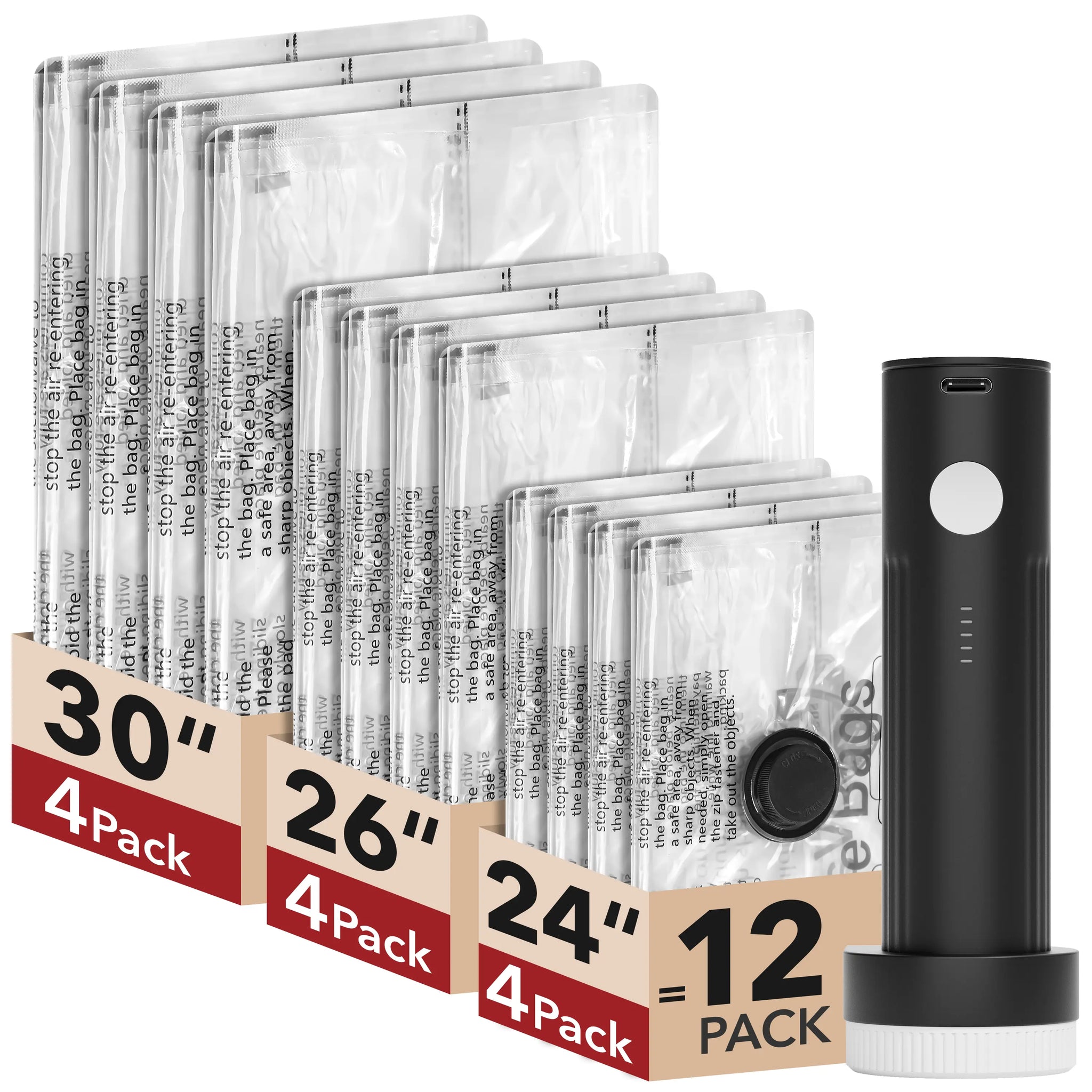 ✅ Travel Vacuum Compression Bags with Electric Pump – Space Saving Storage Bags for Luggage & Home