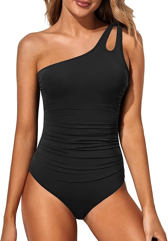 💖LAST DAY SPECIAL PRICE: ￡13.99!!💖One Shoulder One Piece Swimsuit for Women👙