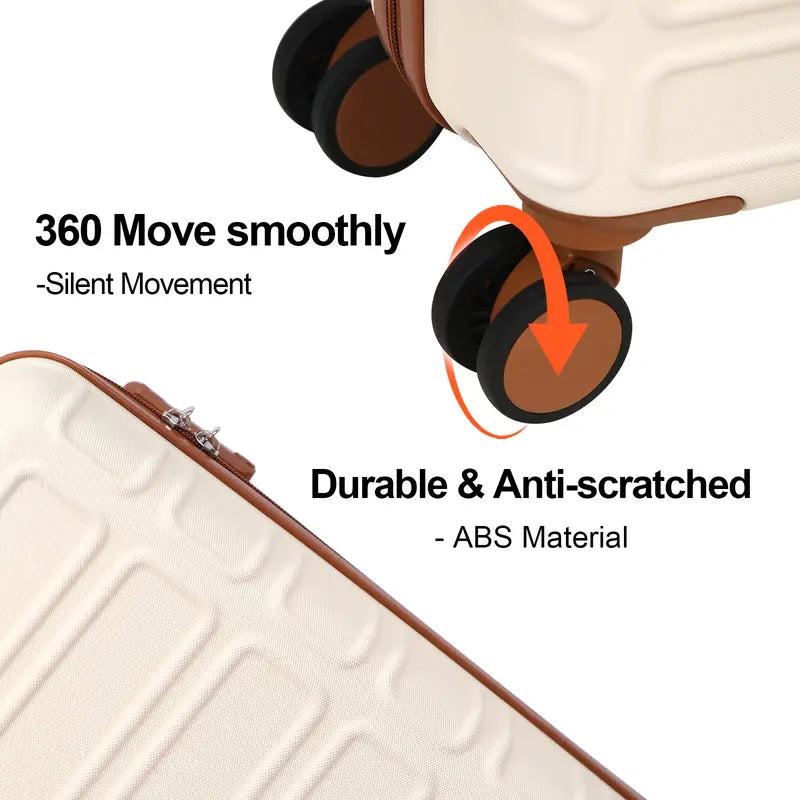 4 Piece Hardshell Luggage Set – Expandable Suitcases with TSA Lock & 360° Spinner Wheels (13/20/26/28 Inch)