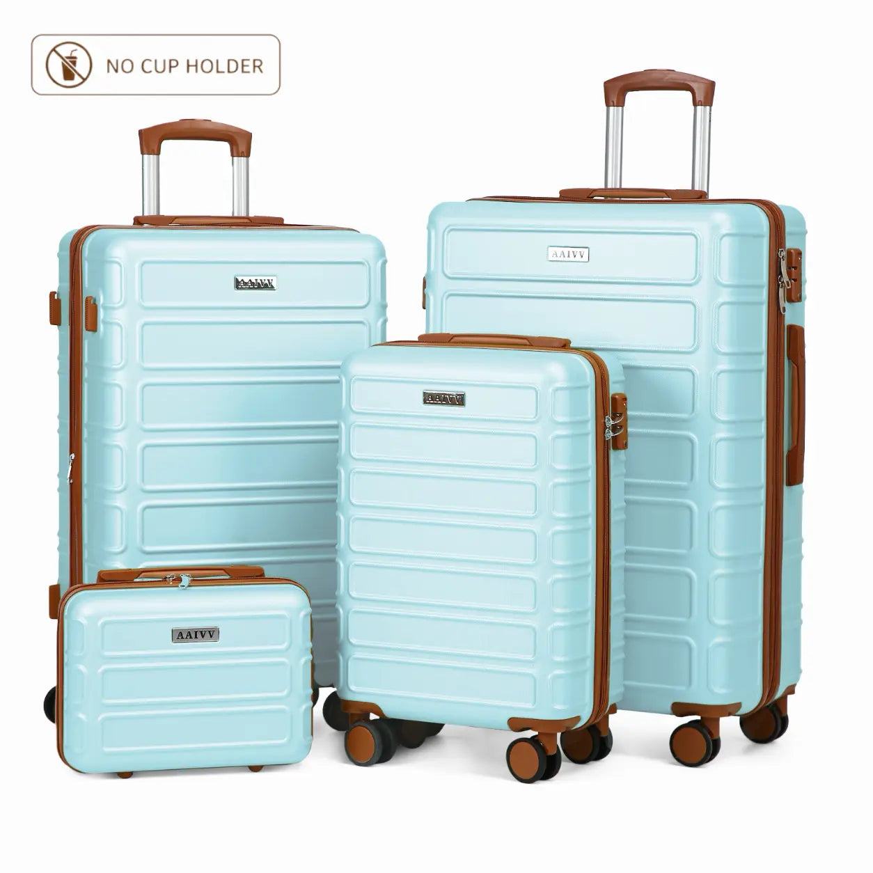 4 Piece Hardshell Luggage Set – Expandable Suitcases with TSA Lock & 360° Spinner Wheels (13/20/26/28 Inch)