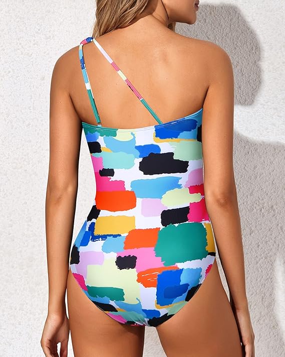 💖LAST DAY SPECIAL PRICE: ￡13.99!!💖One Shoulder One Piece Swimsuit for Women👙