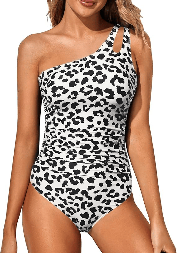💖LAST DAY SPECIAL PRICE: ￡13.99!!💖One Shoulder One Piece Swimsuit for Women👙