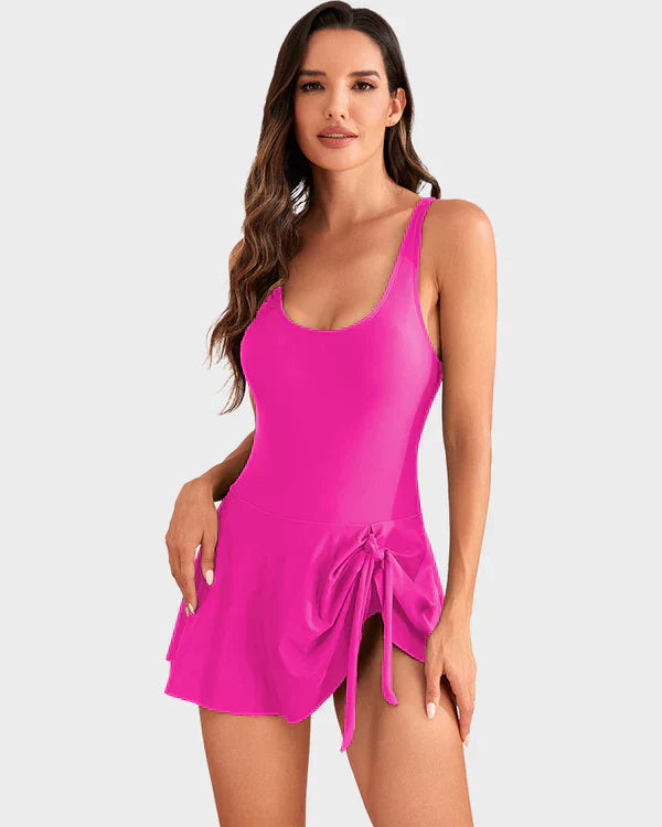 👙Last Day Sale 50% OFF💃Women's One Piece Tummy Control Tie Knot Swimsuit