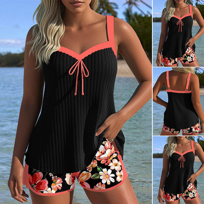 ⏳Time-limited Special Sale 50% Off⏰Printed Swimsuit Top & Shorts Set🩱