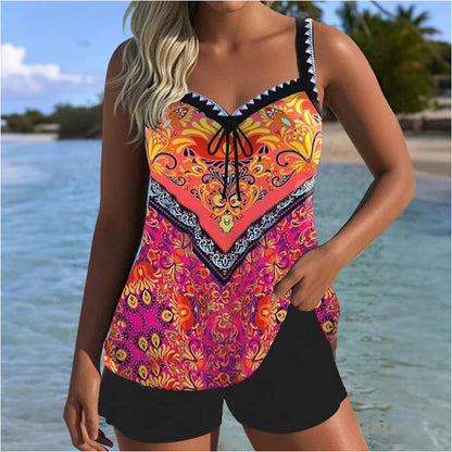 ⏳Time-limited Special Sale 50% Off⏰Printed Swimsuit Top & Shorts Set🩱