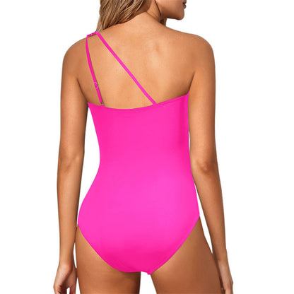 💥LAST DAY SALE 50% OFF🏖️👙One Shoulder One Piece Swimsuit For Women Tummy Control Bathing Suit
