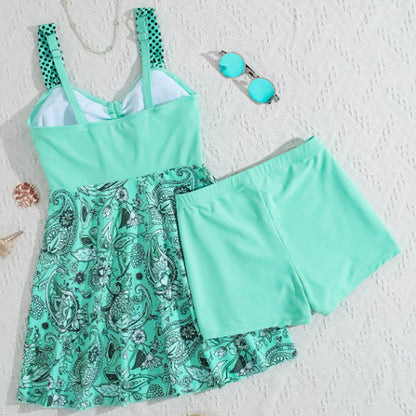 💃LAST DAY SAEL 60% OFF!!✨Strap Top & Fitted Swim Shorts Separable Swimsuit 
