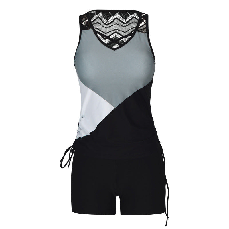⏰LAST DAY 60% OFF - Miraclesuit Women's Tummy Control Tankini Set with Built-In Bra – Flattering Boho Swimwear with Shorts🔥